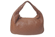 画像をギャラリービューアに読み込む, BOTTEGAVENETA ボッテガヴェネタ ショルダーバッグ イントレチャート ホーボー 115653 ブラウン レザー ゴールド金具 中古 4c075643