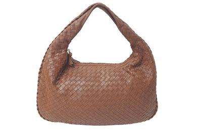 BOTTEGAVENETA ボッテガヴェネタ ショルダーバッグ イントレチャート ホーボー 115653 ブラウン レザー ゴールド金具 中古 4c075643