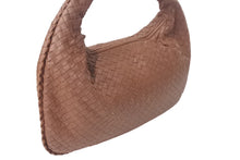 画像をギャラリービューアに読み込む, BOTTEGAVENETA ボッテガヴェネタ ショルダーバッグ イントレチャート ホーボー 115653 ブラウン レザー ゴールド金具 中古 4c075643