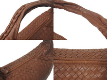 画像をギャラリービューアに読み込む, BOTTEGAVENETA ボッテガヴェネタ ショルダーバッグ イントレチャート ホーボー 115653 ブラウン レザー ゴールド金具 中古 4c075643