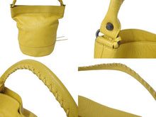 画像をギャラリービューアに読み込む, 極美品 BALENCIAGA バレンシアガ ザ デイ ワンショルダーバッグ カーフスキン イエロー ブラックメタル金具 中古 4c075649