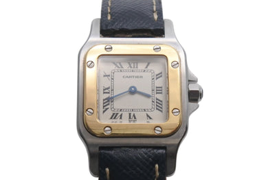 CARTIER カルティエ サントス ガルべ LM 200114A 腕時計 K18ゴールド ステンレス レザー 美品 中古 4c075678