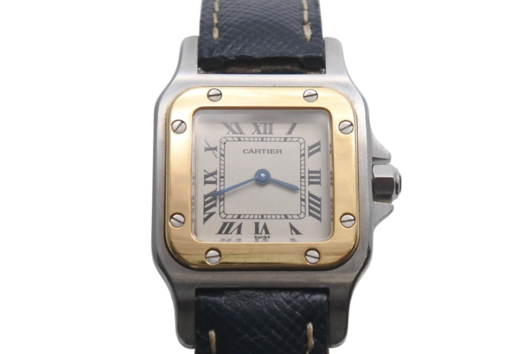 CARTIER カルティエ サントス ガルべ LM 200114A 腕時計 K18ゴールド ステンレス レザー 美品 中古 4c075678