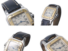 Load image into Gallery viewer, CARTIER カルティエ サントス ガルべ LM 200114A 腕時計 K18ゴールド ステンレス レザー 美品 中古 4c075678