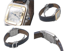 Load image into Gallery viewer, CARTIER カルティエ サントス ガルべ LM 200114A 腕時計 K18ゴールド ステンレス レザー 美品 中古 4c075678