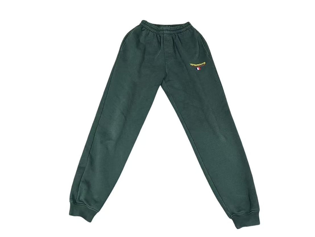 VETEMENTS ヴェトモン HAUTE COUTURE スウェットパンツ UE52PA160V グリーン コットン S 美品 中古 4c075679