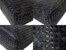 画像をギャラリービューアに読み込む, BOTTEGA VENETA ボッテガヴェネタ イントレチャート ハンドバッグ 138749 エナメル レザー ブラック イエロー 美品 中古 4c075691