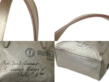 画像をギャラリービューアに読み込む, Yves SaintLaurent イブサンローラン yメール ハンドバッグ 197459 002404 レザー ゴールド ブラック ゴールド金具 美品 中古 4c075699