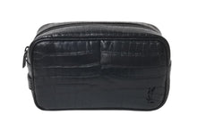 画像をギャラリービューアに読み込む, 極美品 SAINT LAURENT サンローラン クラッチバッグ クロコ型押し GUE664555 0521 イタリア製 レザー ブラック 中古 4c075725