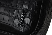 画像をギャラリービューアに読み込む, 極美品 SAINT LAURENT サンローラン クラッチバッグ クロコ型押し GUE664555 0521 イタリア製 レザー ブラック 中古 4c075725