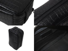 画像をギャラリービューアに読み込む, 極美品 SAINT LAURENT サンローラン クラッチバッグ クロコ型押し GUE664555 0521 イタリア製 レザー ブラック 中古 4c075725