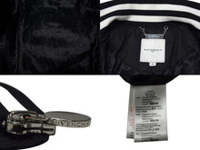 画像をギャラリービューアに読み込む, GIVENCHY ジバンシー キッズ 子供服 ジャケット ブルゾン H16034 ナイロン ブラック ホワイト シルバー金具 サイズ8 美品 中古 4c075748