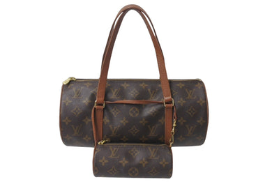 LOUIS VUITTON ルイヴィトン モノグラム パピヨン30 ハンドバッグ 旧型 筒型 ロゴ 鞄 カバン M51365 美品 中古 4c075987