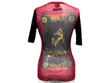 画像をギャラリービューアに読み込む, JEAN PAUL GAULTIER ジャンポールゴルチエ パワーネット 半袖Ｔシャツ レッド ナイロン サイズ 40 中古 4c076041