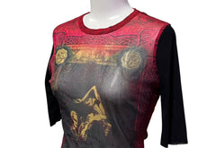 画像をギャラリービューアに読み込む, JEAN PAUL GAULTIER ジャンポールゴルチエ パワーネット 半袖Ｔシャツ レッド ナイロン サイズ 40 中古 4c076041