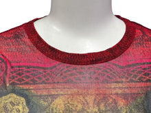 画像をギャラリービューアに読み込む, JEAN PAUL GAULTIER ジャンポールゴルチエ パワーネット 半袖Ｔシャツ レッド ナイロン サイズ 40 中古 4c076041