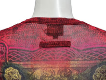 画像をギャラリービューアに読み込む, JEAN PAUL GAULTIER ジャンポールゴルチエ パワーネット 半袖Ｔシャツ レッド ナイロン サイズ 40 中古 4c076041