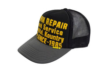 画像をギャラリービューアに読み込む, 新品未使用 KAPITAL キャピタル キャップ DENIM REPAIR SERVICEpt トラックCAP ポリエステル ナイロン 黒 黄色 中古 4c076043