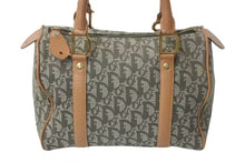 画像をギャラリービューアに読み込む, Christian Dior クリスチャンディオール ミニボストンバッグ トロッター柄 カーキ系 キャンバス レザー PZ0601 美品 中古 4c076049