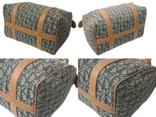 画像をギャラリービューアに読み込む, Christian Dior クリスチャンディオール ミニボストンバッグ トロッター柄 カーキ系 キャンバス レザー PZ0601 美品 中古 4c076049