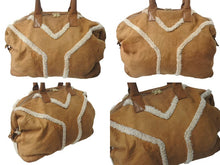 画像をギャラリービューアに読み込む, YVES SAINT LAURENT イヴサンローラン イージー ボストンバッグ ムートン ブラウン 208314・213317 良品 中古 4c076054