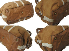 画像をギャラリービューアに読み込む, YVES SAINT LAURENT イヴサンローラン イージー ボストンバッグ ムートン ブラウン 208314・213317 良品 中古 4c076054