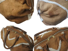 画像をギャラリービューアに読み込む, YVES SAINT LAURENT イヴサンローラン イージー ボストンバッグ ムートン ブラウン 208314・213317 良品 中古 4c076054