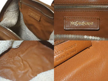 画像をギャラリービューアに読み込む, YVES SAINT LAURENT イヴサンローラン イージー ボストンバッグ ムートン ブラウン 208314・213317 良品 中古 4c076054