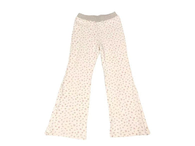 新品未使用 KAPITAL キャピタル フレアパンツ ワッフル天竺 小花 K2409LP024 サイズ1 ホワイト ベージュ 中古 4c076129