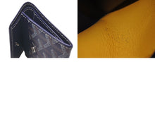画像をギャラリービューアに読み込む, GOYARD ゴヤール マリニー ウォレット 二つ折り財布 MARIGNPMLTY12CL12P ネイビー レザー PVC 美品 中古 4c076204