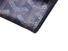 画像をギャラリービューアに読み込む, GOYARD ゴヤール マリニー ウォレット 二つ折り財布 MARIGNPMLTY12CL12P ネイビー レザー PVC 美品 中古 4c076204
