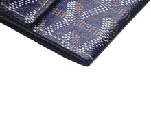 画像をギャラリービューアに読み込む, GOYARD ゴヤール マリニー ウォレット 二つ折り財布 MARIGNPMLTY12CL12P ネイビー レザー PVC 美品 中古 4c076204