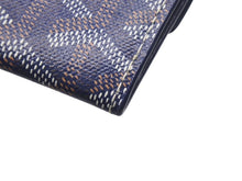 画像をギャラリービューアに読み込む, GOYARD ゴヤール マリニー ウォレット 二つ折り財布 MARIGNPMLTY12CL12P ネイビー レザー PVC 美品 中古 4c076204