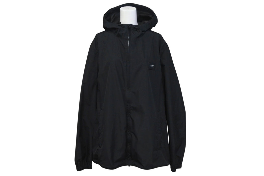 DOLCE&GABBANA ドルチェアンドガッバーナ マウンテン パーカー アウター イタリア製 ポリエステル ブラック サイズ48 美品 中古 4c076238