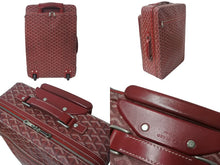 画像をギャラリービューアに読み込む, GOYARD ゴヤール トロリーPM キャリーバッグ キャリーケース スーツケース PVC レザー レッド シルバー金具 良品 中古 4c076266