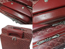 画像をギャラリービューアに読み込む, GOYARD ゴヤール トロリーPM キャリーバッグ キャリーケース スーツケース PVC レザー レッド シルバー金具 良品 中古 4c076266