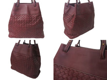 画像をギャラリービューアに読み込む, 極美品 BOTTEGA VENETA ボッテガヴェネタ イントレチャート トートバッグ ハンドバッグ レザー ボルドー ゴールド金具 中古 4c076348