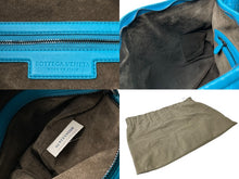 画像をギャラリービューアに読み込む, BOTTEGA VENETA ボッテガヴェネタ ホーボー イントレチャート ワンショルダーバッグ ライトブルー レザー 美品 中古 4c076572