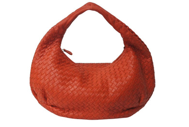 極美品 BOTTEGA VENETA ボッテガ ヴェネタ イントレチャート セミショルダーバッグ 232499 ワンショルダーバッグ レザー レッド 美品 4c076573