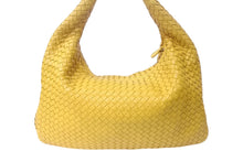画像をギャラリービューアに読み込む, BOTTEGA VENETA ボッテガヴェネタ ホーボー イントレチャート ワンショルダーバッグ イエロー レザー 美品 中古 4c076587