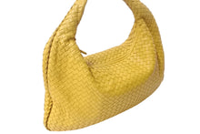 画像をギャラリービューアに読み込む, BOTTEGA VENETA ボッテガヴェネタ ホーボー イントレチャート ワンショルダーバッグ イエロー レザー 美品 中古 4c076587