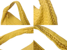 画像をギャラリービューアに読み込む, BOTTEGA VENETA ボッテガヴェネタ ホーボー イントレチャート ワンショルダーバッグ イエロー レザー 美品 中古 4c076587