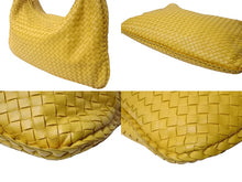 画像をギャラリービューアに読み込む, BOTTEGA VENETA ボッテガヴェネタ ホーボー イントレチャート ワンショルダーバッグ イエロー レザー 美品 中古 4c076587