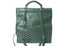画像をギャラリービューアに読み込む, 新品同様 GOYARD ゴヤール サンレジェ バックパック ゴヤールディンキャンバス グリーンシルバー金具 STLEGEMMLTY33CG33P SUT120190 中古 4c076715