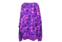 画像をギャラリービューアに読み込む, BAPE エイプ スウェット トレーナー プリント パープル コットン 迷彩 サイズXL SW1801008M 中古 美品 4c070112