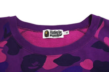 画像をギャラリービューアに読み込む, BAPE エイプ スウェット トレーナー プリント パープル コットン 迷彩 サイズXL SW1801008M 中古 美品 4c070112