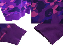 画像をギャラリービューアに読み込む, BAPE エイプ スウェット トレーナー プリント パープル コットン 迷彩 サイズXL SW1801008M 中古 美品 4c070112