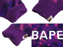 画像をギャラリービューアに読み込む, BAPE エイプ スウェット トレーナー プリント パープル コットン 迷彩 サイズXL SW1801008M 中古 美品 4c070112