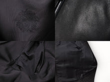 画像をギャラリービューアに読み込む, GIANNI VERSACE ジャンヌヴェルサーチ シングル ライダースジャケット ラムスキン ブラック サイズ38 美品 中古 50041