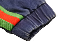 画像をギャラリービューアに読み込む, GUCCI グッチ オーバーオール シェリーライン ロゴ イタリア製 コットン ブルー グリーン レッド サイズ9/12m 美品 中古 50082